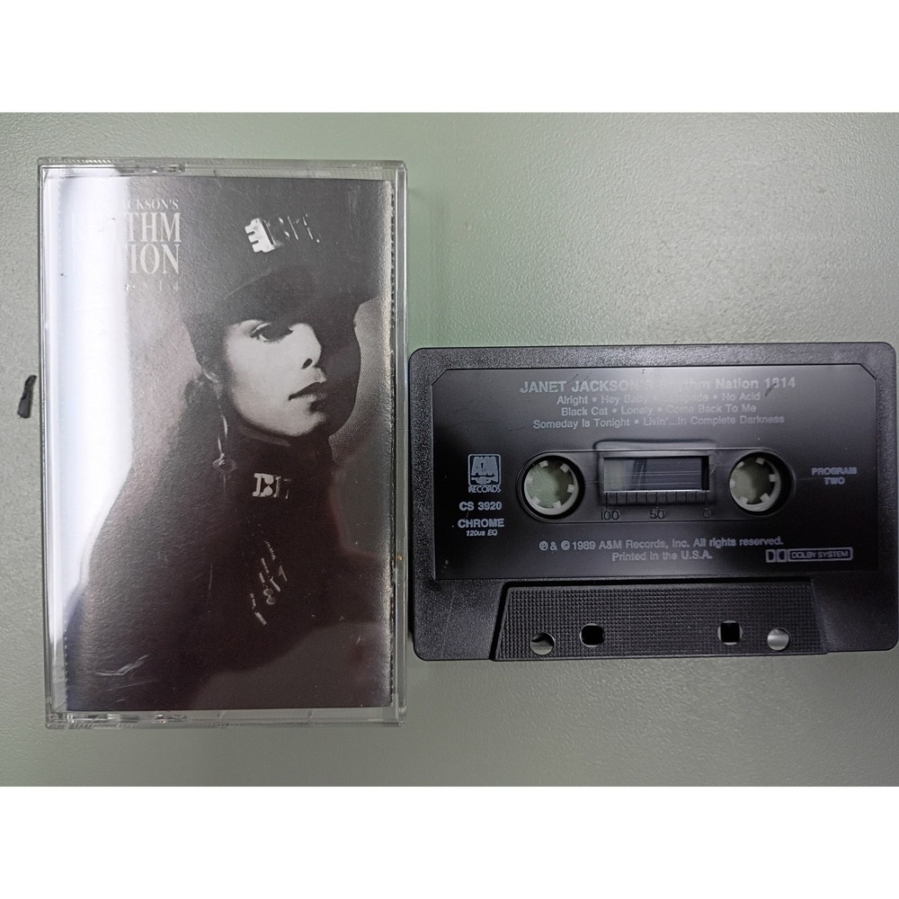 Janet Jackson Rhythm Nation 1814 Cassette Tape 1989 A&M Records CS 3920 Vintage